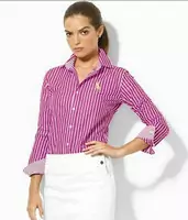 femmes ralph lauren chemises coton pas cher rose,chemise polo ralph lauren